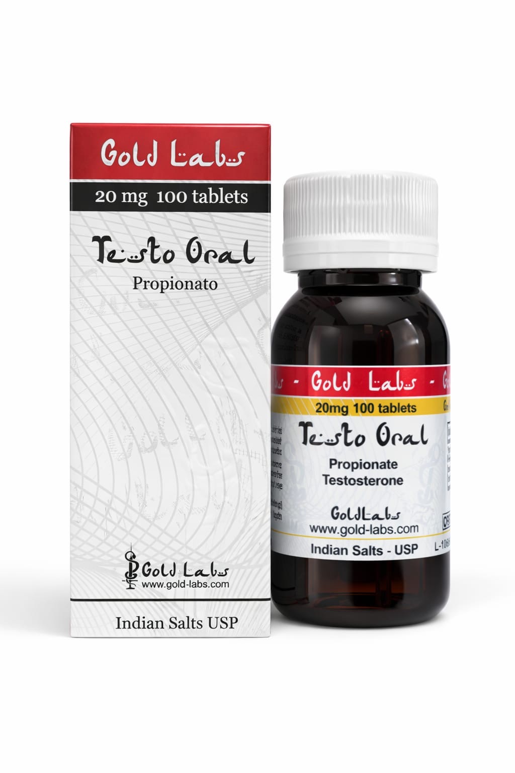 Testo oral (Propionato) 100cps 20mg – Gold Labs